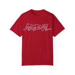 Arsenal Bomber Back Tee - White Outline Front