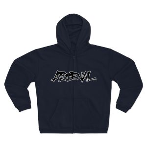 Arsenal Bomber Back Hoodie - Sticker-Style Front and Back